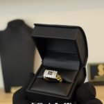 ANILLO DE ORO 10K MONACO DISEÑO BAGUETTE