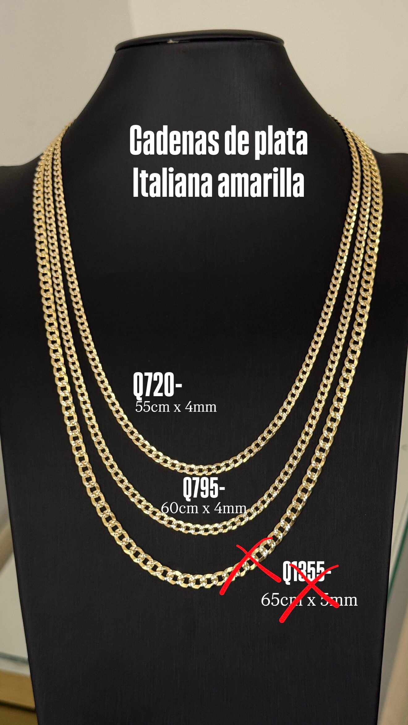 4AD1314D-FAB9-43F4-9ACB-0AE50ADBDEE9 CADENAS DE PLATA 925 AMARILLA - Image 1