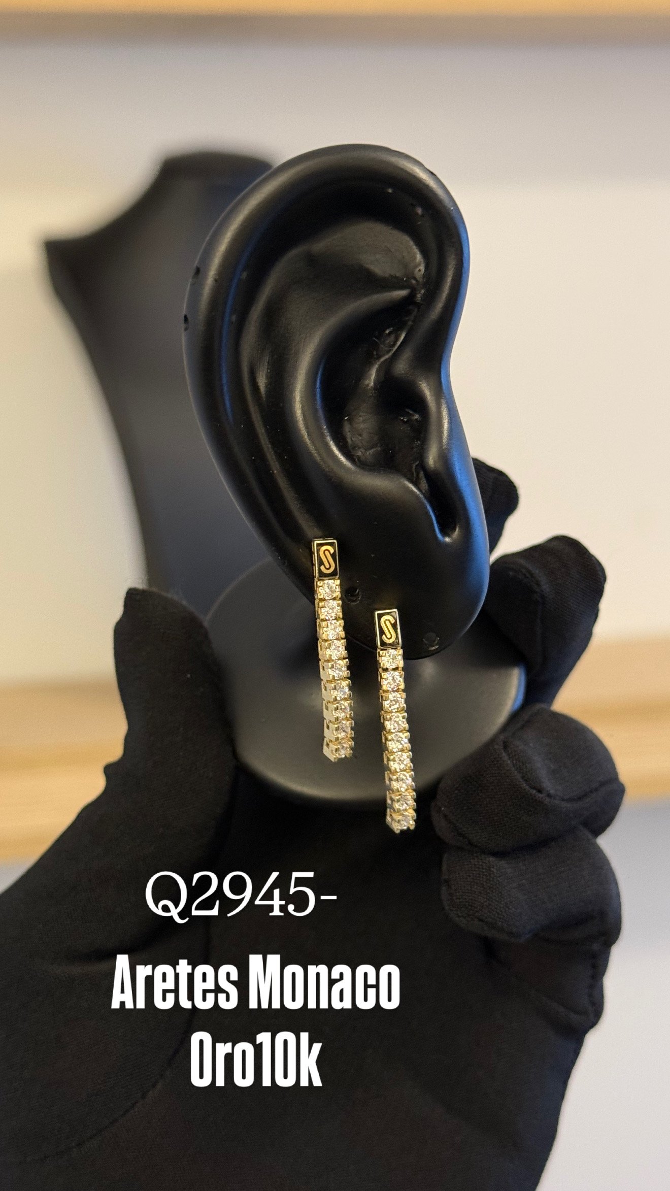 305C856B-F001-48B2-A1DF-1442772D39F7 ARETES MONACO AGUA ORO10K - Image 1