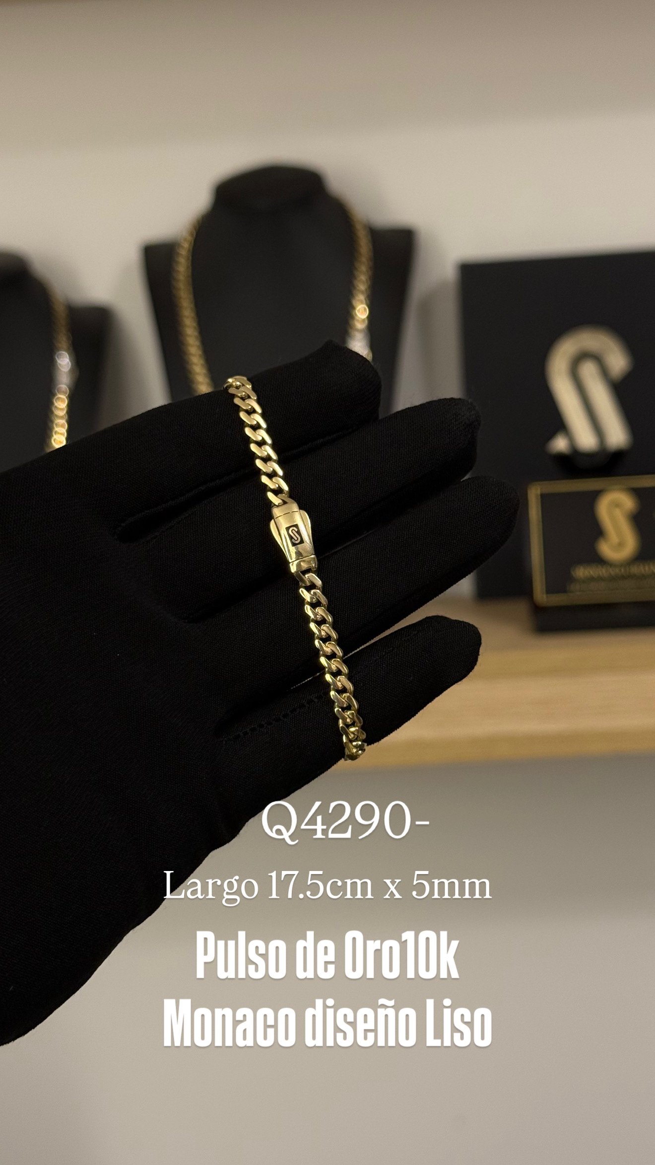 31853E69-48D4-459A-BBB4-DA11FD6D67B1 PULSO ORO10K MONACO LISO - Image 1