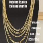 CADENAS DE PLATA AMARILLA 925