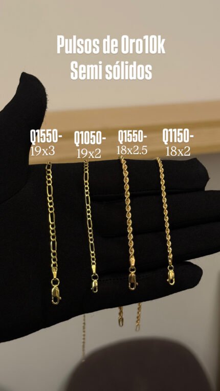 Pulsos de Oro10k para dama