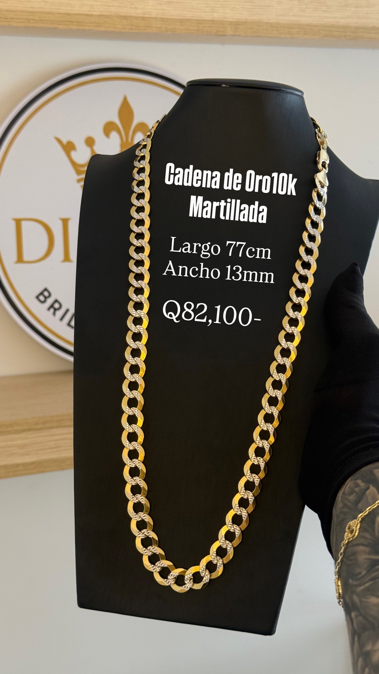 20224152-C07D-49F7-A7D3-680690DA6403 Cadena de Oro10k Martillada sólida - Image 1