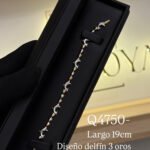 Pulsera de Oro10k Delfín de 3 oros