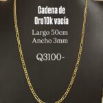 Cadena de Oro10k Vacía lisa