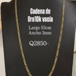 Cadena de Oro10k Vacía lisa