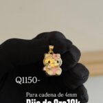 Dije de Oro10k diseño Hello kitty colores