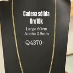 Cadena de Oro10k  Liso sólido