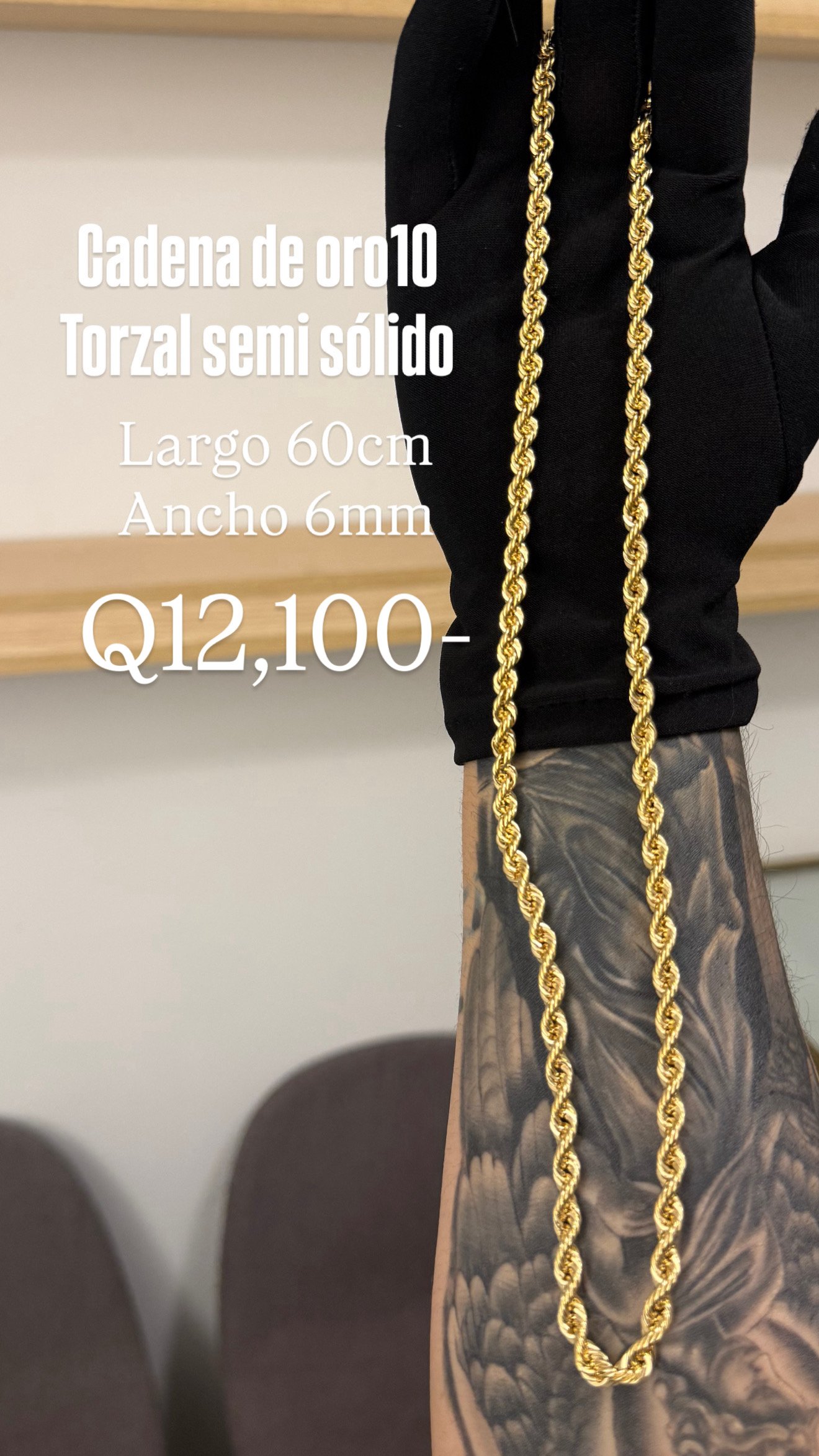 4C8B4549-7EFD-4B70-8374-7943663EA5C8 Cadena de Oro10k Lazo vacío - Image 1