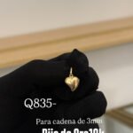 Dije de Oro10k Corazón minimalista