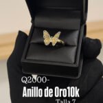 Anillo para dama, Oro10k Mariposa