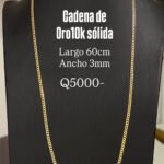 Cadena de Oro10k  Sólida lisa