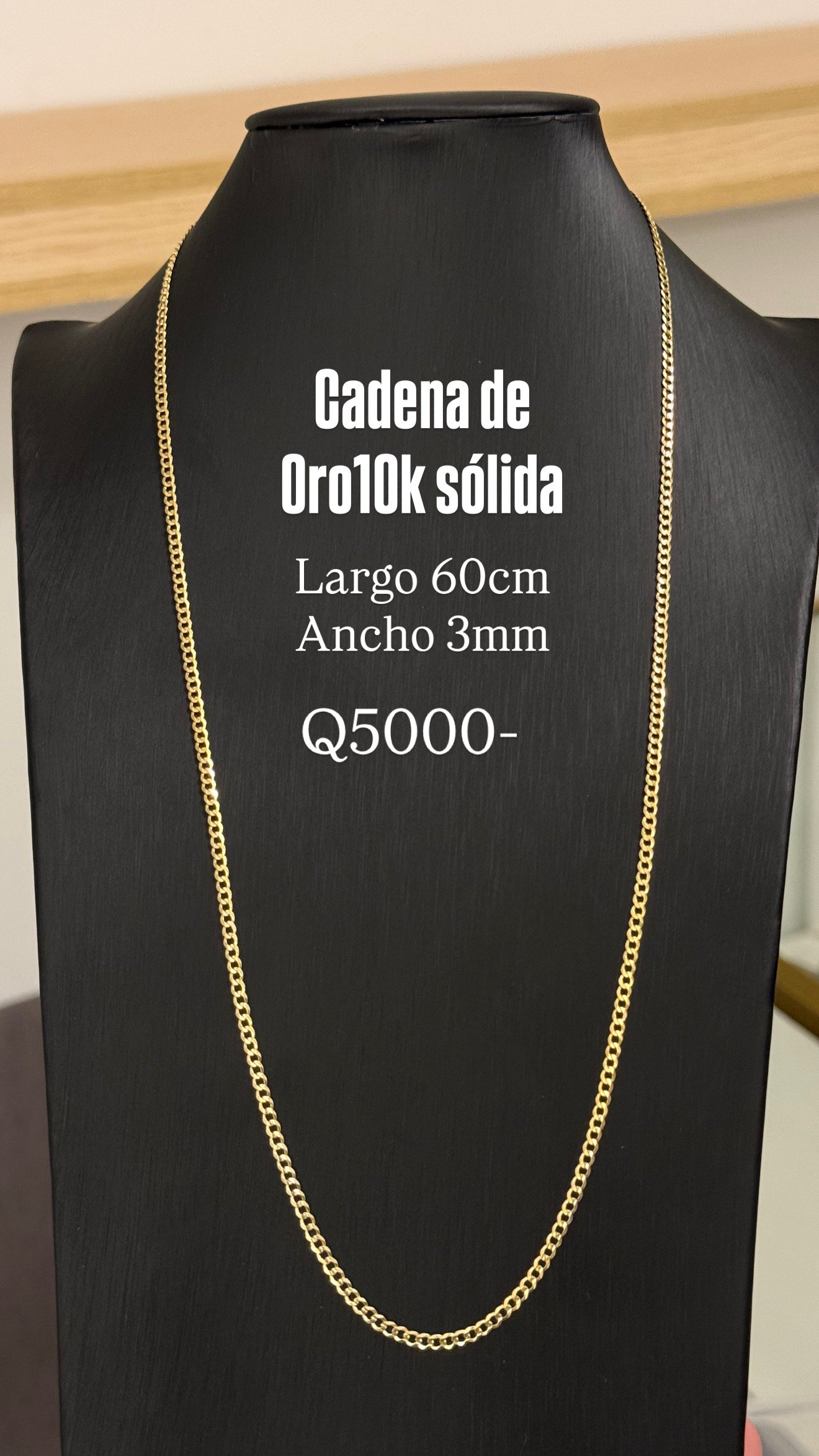 657C9276-B520-49E3-A485-70792BCA4ACD Cadena de Oro10k Sólida lisa - Image 1