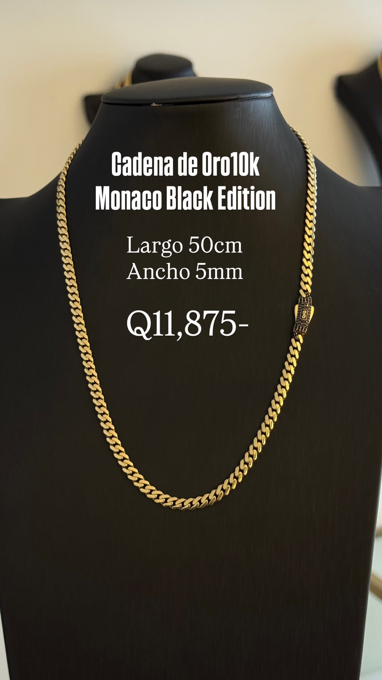 66B55A3A-1E76-46BB-BA1F-183D4F11BC81 Cadena de Oro10k Monaco Black edition - Image 1