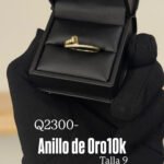 Anillo para dama, Oro10k Diseño clavo