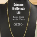 Cadena de Oro10k Vacía lisa