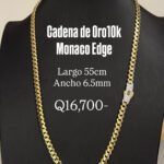 Cadena Mónaco Edge oro10k