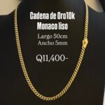 Cadena de Oro10k Monaco Liso