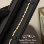 Pulsera de Oro10k 3 oros liso