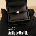 Anillo para dama, Oro10k Corazón Diamantado