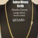 Cadena Mónaco Classic oro10k