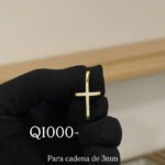 Dije de Oro10k De cruz minimalista