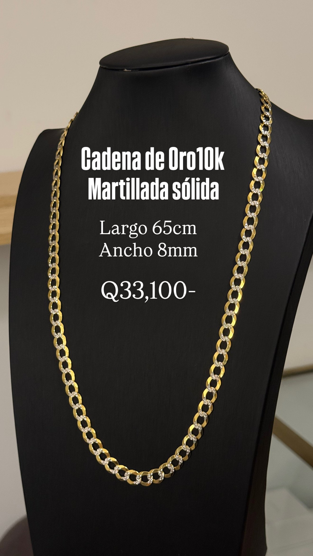 D3101184-CCB5-4942-B972-D9ECAA92C473 Cadena de Oro10k Sólida martillada - Image 1